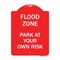 Signmission Designer Series Sign-Flood Zone, Red & White Aluminum Architectural Sign, 18" x 24", RW-1824-23951 A-DES-RW-1824-23951 - alternate 1